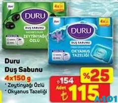 DURU DUŞ SABUNU 4X150 G fiyat ve kampanya bilgisi